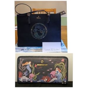 Spartina 449 Beaded Mermaid Zip Tote and Matching Wallet